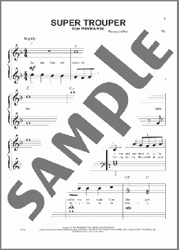 Super Trouper(ABBA/Mamma Mia! (Movie)) 楽譜 ピアノ（ソロ） ダウンロード