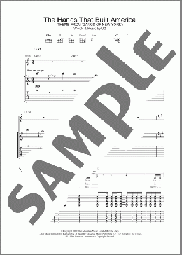 The Hands That Built America(U2) 楽譜 ギター（ソロ） ダウンロード