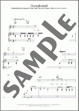 Complicated(Avril Lavigne) 楽譜 その他 ダウンロード
