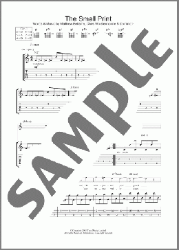 The Small Print(Muse) 楽譜 ギター（ソロ） ダウンロード