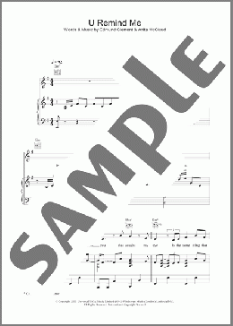 U Remind Me(Usher) 楽譜 その他 ダウンロード