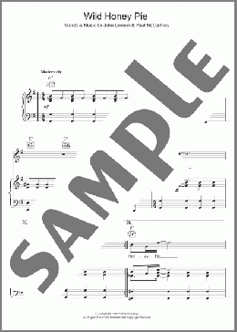 Wild Honey Pie(The Beatles) 楽譜 その他 ダウンロード