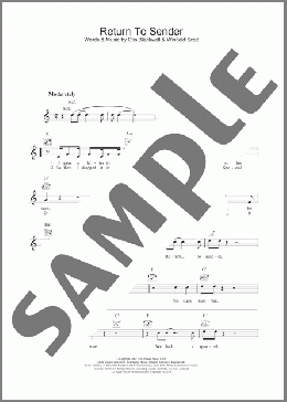 Return To Sender(Elvis Presley) 楽譜 その他 ダウンロード