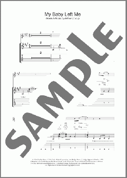 My Baby Left Me(Elvis Presley) 楽譜 ギター（ソロ） ダウンロード