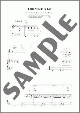 That Means A Lot(The Beatles) 楽譜 その他 ダウンロード