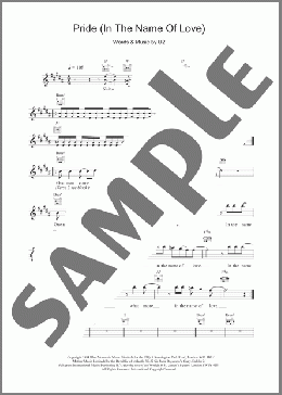 Pride (In The Name Of Love)(U2) 楽譜 その他 ダウンロード