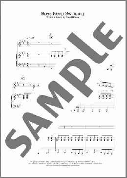 Boys Keep Swinging(David Bowie) 楽譜 その他 ダウンロード
