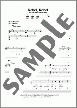 Rebel, Rebel(David Bowie) 楽譜 ギター（ソロ） ダウンロード