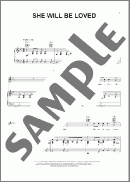 She Will Be Loved(Maroon 5/The Last Song (Movie)) 楽譜 ピアノ & ボーカル & ギター ダウンロード