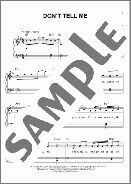 Don't Tell Me(Avril Lavigne) 楽譜 ピアノ（ソロ） ダウンロード