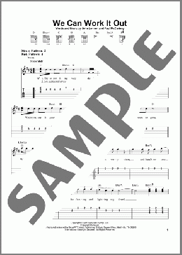 We Can Work It Out(The Beatles/Paul McCartney) 楽譜 ギター（ソロ） ダウンロード