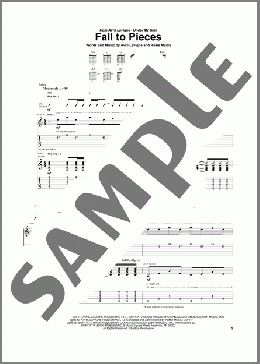 Fall To Pieces(Avril Lavigne) 楽譜 ギター（ソロ） ダウンロード