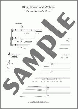 Pigs, Sheep And Wolves(Paul Simon) 楽譜 その他 ダウンロード