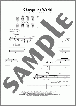 Change The World(Eric Clapton) 楽譜 ギター（ソロ） ダウンロード
