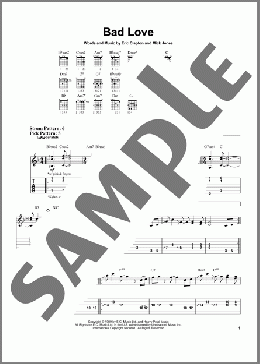 Bad Love(Eric Clapton) 楽譜 ギター（ソロ） ダウンロード