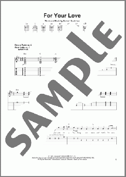 For Your Love(Eric Clapton/The Yardbirds) 楽譜 ギター（ソロ） ダウンロード
