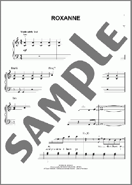 Roxanne(Sting/The Police) 楽譜 ピアノ（ソロ） ダウンロード