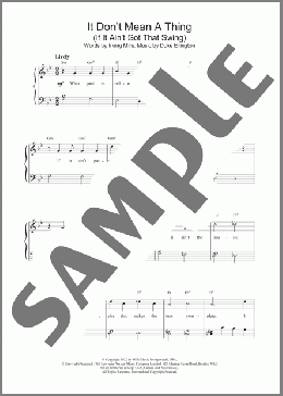 It Don't Mean A Thing(Duke Ellington) 楽譜 ピアノ（ソロ） ダウンロード