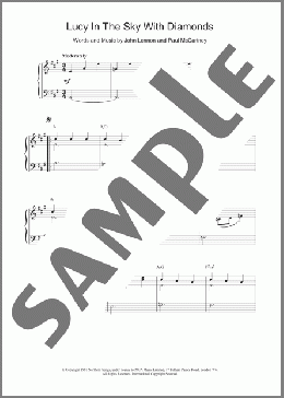 Lucy In The Sky With Diamonds(The Beatles) 楽譜 ピアノ（ソロ） ダウンロード