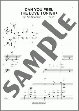 Can You Feel The Love Tonight (from The Lion King) (arr. Phillip Keveren)(Elton John/The Lion King) 楽譜 ピアノ（ソロ） ダウンロード