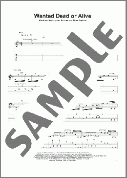 Wanted Dead Or Alive(Bon Jovi) 楽譜 ギタースコア ダウンロード