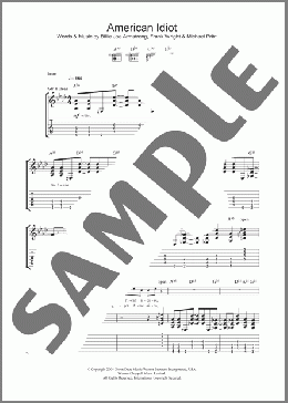 American Idiot(Green Day) 楽譜 ギター（ソロ） ダウンロード