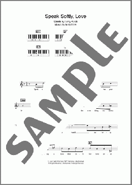 Speak Softly, Love (Love Theme)(Nino Rota) 楽譜 ピアノ（歌詞 & コード） ダウンロード