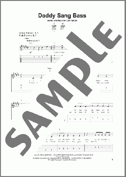 Daddy Sang Bass(Johnny Cash) 楽譜 ギター（ソロ） ダウンロード