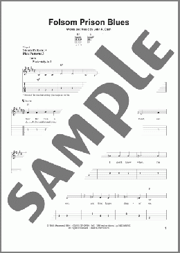 Folsom Prison Blues(Johnny Cash) 楽譜 ギター（ソロ） ダウンロード