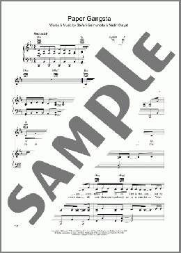 Paper Gangsta(Lady Gaga) 楽譜 その他 ダウンロード
