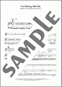 You Belong With Me(Taylor Swift) 楽譜 その他 ダウンロード