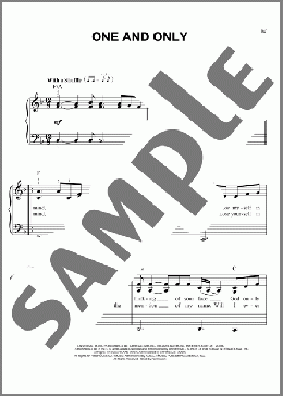 One And Only(Adele) 楽譜 ピアノ（ソロ） ダウンロード