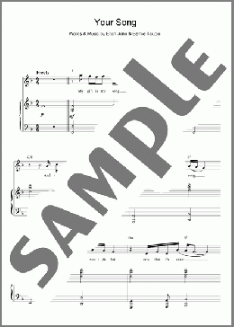 Your Song (from Moulin Rouge)(Ewan McGregor) 楽譜 ピアノ & ボーカル ダウンロード