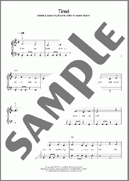Tired(Adele) 楽譜 ピアノ（ソロ） ダウンロード