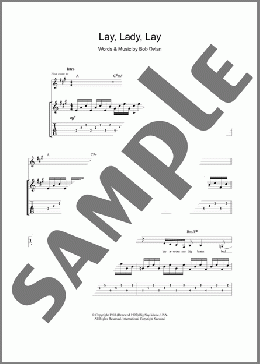 Lay Lady Lay(Bob Dylan) 楽譜 ギター（ソロ） ダウンロード