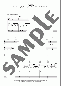 Trouble(Coldplay) 楽譜 ピアノ & ボーカル ダウンロード