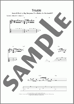 Trouble(Coldplay) 楽譜 ギター（ソロ） ダウンロード