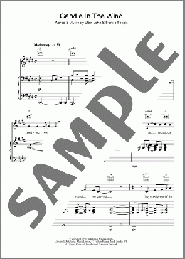 Candle In The Wind(Elton John) 楽譜 その他 ダウンロード