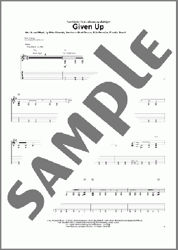 Given Up(Linkin Park) 楽譜 ギター（ソロ） ダウンロード