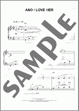 And I Love Her (arr. Phillip Keveren)(The Beatles) 楽譜 ピアノ（ソロ） ダウンロード