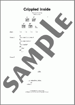 Crippled Inside(John Lennon) 楽譜 ギター（コード） ダウンロード