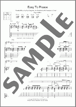 Easy To Please(Coldplay) 楽譜 ギター（ソロ） ダウンロード