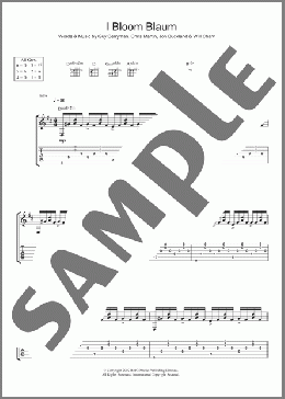 I Bloom Blaum(Coldplay) 楽譜 ギター（ソロ） ダウンロード
