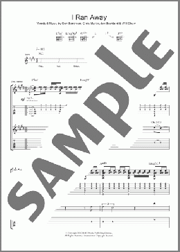 I Ran Away(Coldplay) 楽譜 ギター（ソロ） ダウンロード