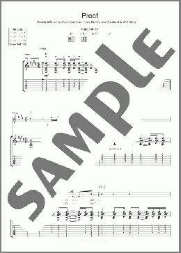 Proof(Coldplay) 楽譜 ギター（ソロ） ダウンロード