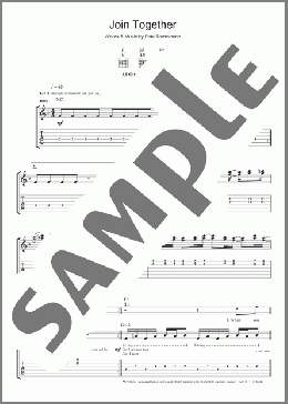 Join Together(The Who) 楽譜 ギター（ソロ） ダウンロード