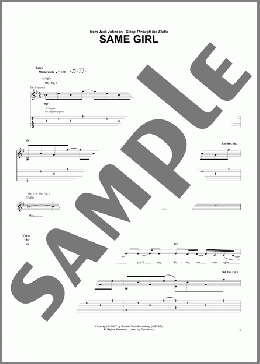 Same Girl(Jack Johnson) 楽譜 ギター（ソロ） ダウンロード
