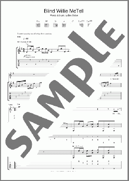 Blind Willie McTell(Bob Dylan) 楽譜 ギター（ソロ） ダウンロード