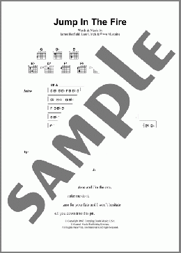 Jump In The Fire(Metallica) 楽譜 ギター（コード） ダウンロード
