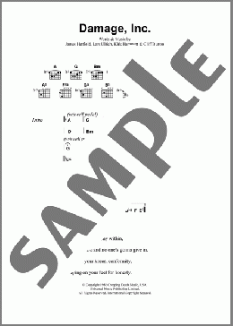 Damage, Inc(Metallica) 楽譜 ギター（コード） ダウンロード
